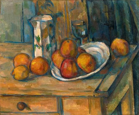 Paul Cézanne, Nature morte, pot à lait et fruits, vers 1900  Huile sur toile, 45,8 x 54,9 cm, © Washington, National Gallery of Art,
