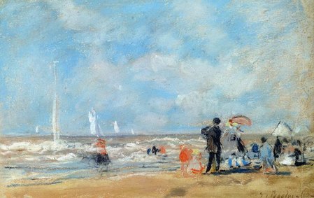 Sur la plage à Honfleur - 1863 - Eugène Boudin