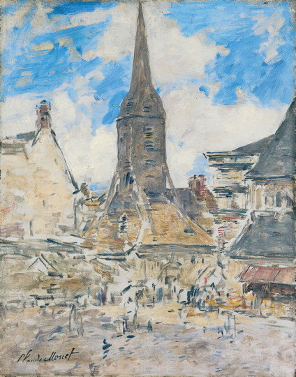 Eugène Boudin, Le clocher sainte-Catherine, Honfleur, vers 1897  Huile sur toile, 55 x 43 cm, Honfleur, musée Eugène Boudin