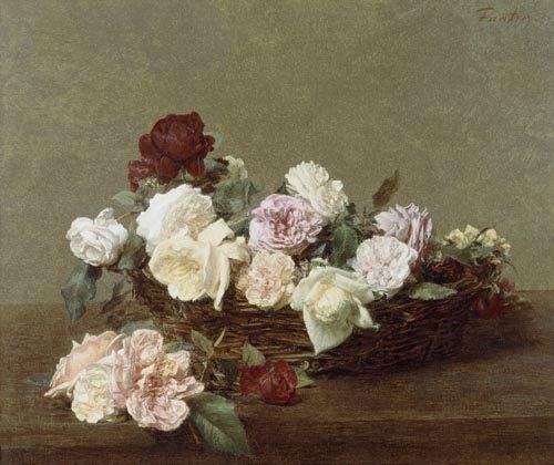 Un panier de roses - Fantin-Latour