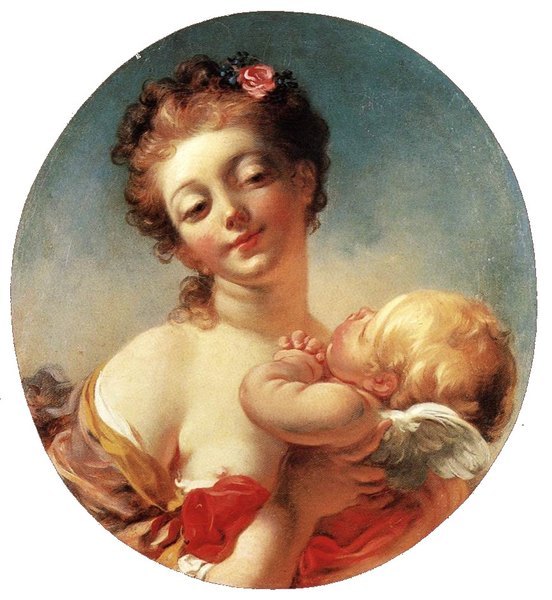 Venus et Cupidon - Jean Honoré Fragonard