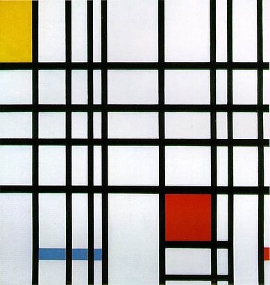 Composition en jaune , bleu et rouge - Piet Mondrian