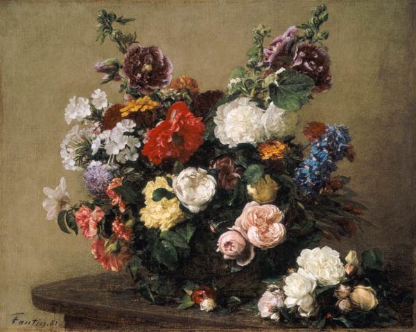 Roses et Pivoines - Fantin-Latour Henri