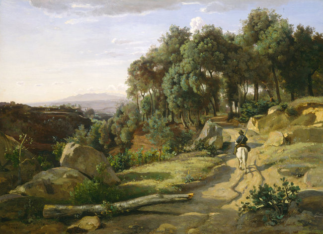 Une vue près de Volterra - Camille Corot