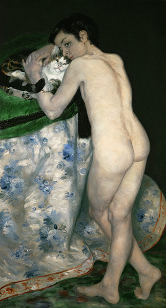 Garçon au chat noir - Pierre-Auguste Renoir