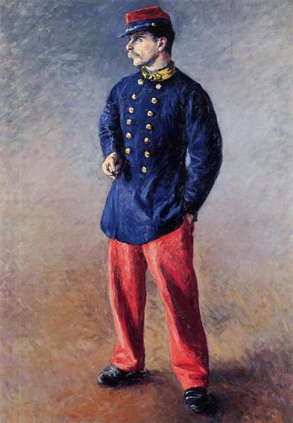Un soldat  - Gustave  Caillebotte