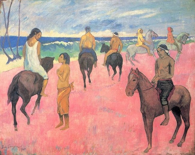 Cavaliers sur la plage -Paul Gauguin