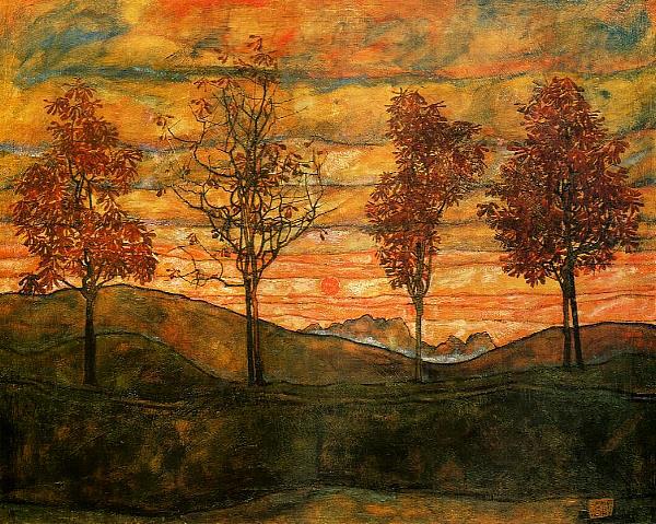 Quatre arbres_Egon Schiele