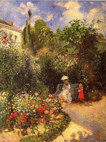 le jardin à Pontoise - Camille Pissarro