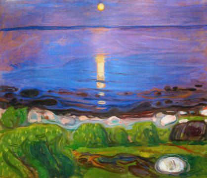 Nuit d'été sur la plage - Edvard Munch