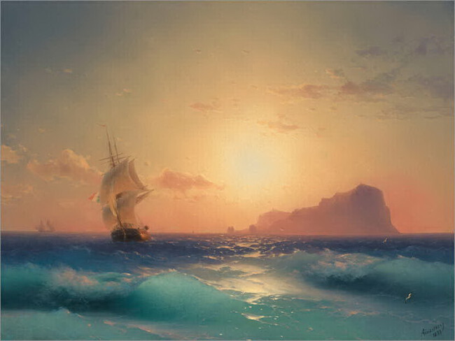 Coucher de soleil sur Ischia - Ivan Aivazovsky