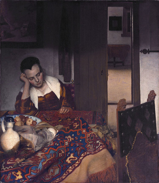 Une jeune fille assoupie - Jan Vermeer