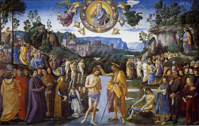 Le bâptême du Christ - Pietro Perugino