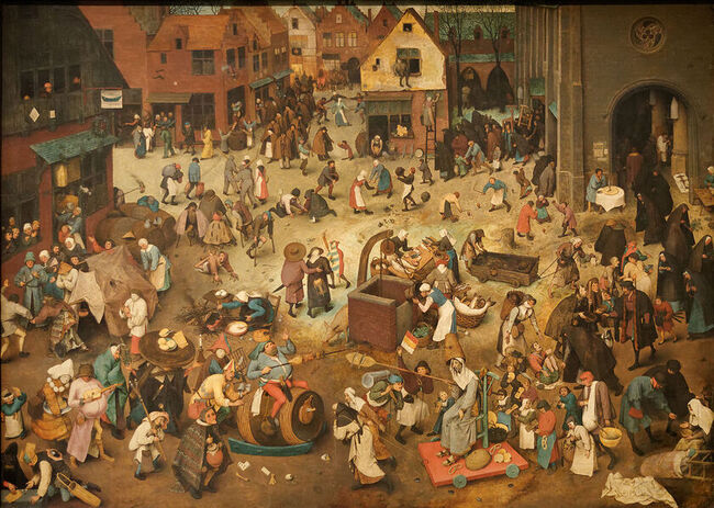 Combat  de Carnaval et de Carême  - Pieter Brueghel