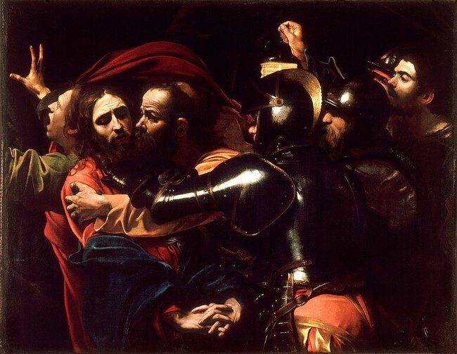 L'arrestation du Christ - Le Caravaggio