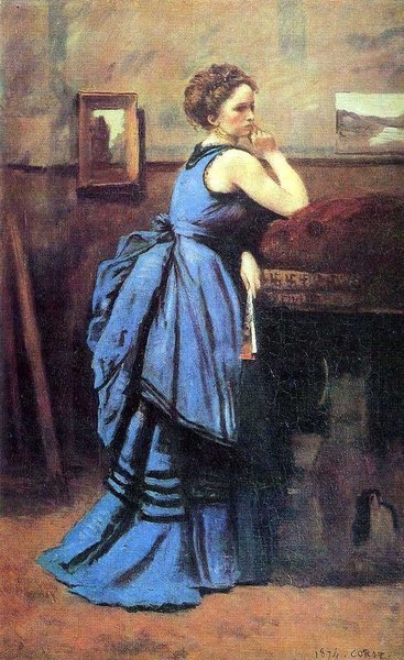 Femme en bleu - Camille Corot