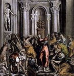Le Christ chassant les marchands du temple - Le Gréco (version dernière)