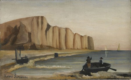 La Falaise Henri Rousseau Huile sur toile 21 x 35 cm