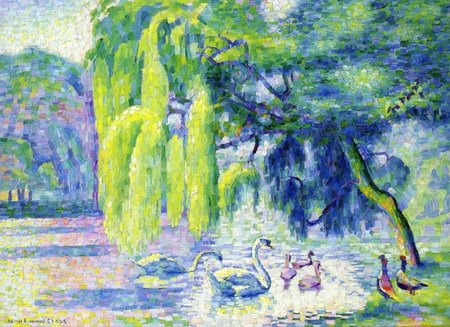 Famille de cygnes - 1899 - 60 x81,4 cm -  Cross Henri Edmond