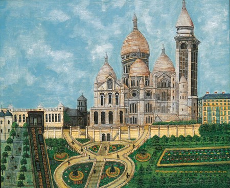 Paris Basilique du Sacré-Coeur de Montmartre Louis Vivin 1930 Huile sur toile 46,5 x 56 cm