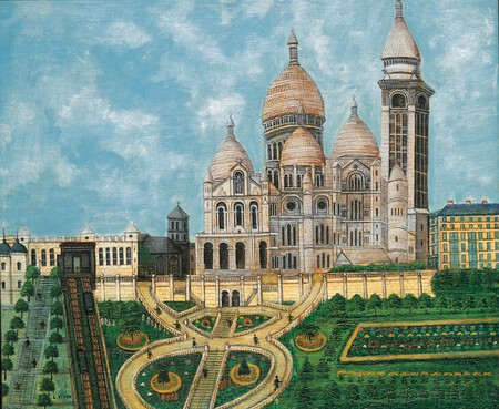 Paris Basilique du Sacr&eacute;-Coeur de Montmartre Louis Vivin 1930 Huile sur toile 46,5 x 56 cm