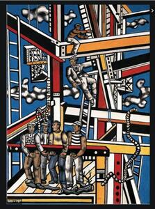 Les Constructeurs - 1950 - Huile sur toile � 300 &times; 228 cm � Mus&eacute;e national Fernand L&eacute;ger, Biot, France