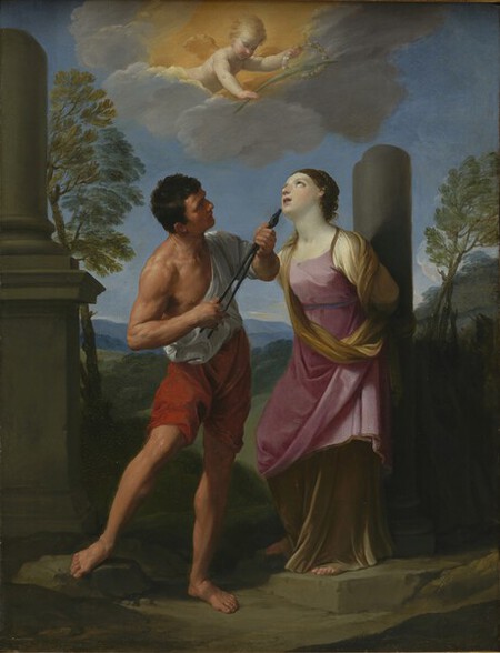 Le Martyre de sainte Apolline  Guido Reni (Bologne, 1575 � 1642) Vers 1614 Huile sur cuivre 44,1 x 33,6 cm Collection Alana, Newark, DE, &Eacute;tats-Unis
