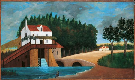 Le Moulin Henri Rousseau 1896 Huile sur toile 32 x 55 cm