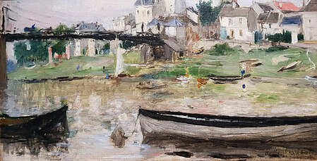 Bateaux sur la Seine - huile sur toile - 1879