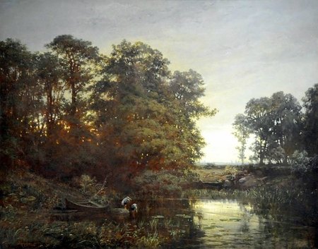Paysage au marais (1861), huile sur toile, 113 x 132 cm, mus&eacute;e national de Varsovie
