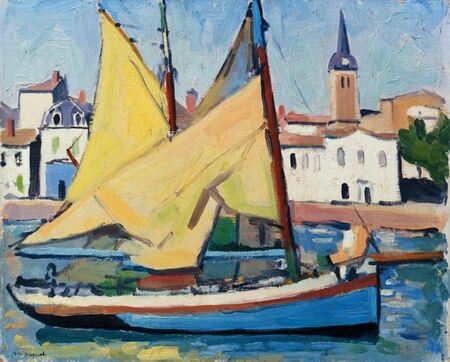 Bateau de p&ecirc;cheurs et Eglise de la Chaume - Albert Marquet