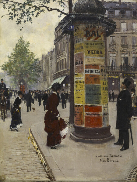 Kiosque &agrave; Paris - 1884 - Walters Art Museum - Baltimore E.U