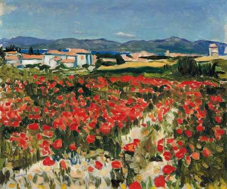 Champs de coquelicots &agrave; Saint Tropez - Albert - Marquet