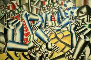 La parte de cartes - 1917 - Huile sur toile � 129,5 &times; 194,5 cm � Mus&eacute;e Kr&ouml;ller-M&uuml;ller, Otterlo, Pays-Bas.