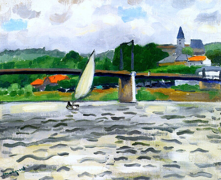 Voile sur la Seine &agrave; Triel - Albert Marquet