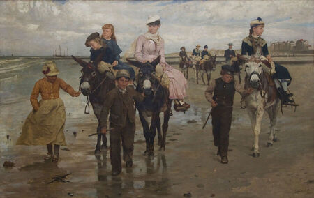 Anes sur la plage - 1884 - Jan verhas