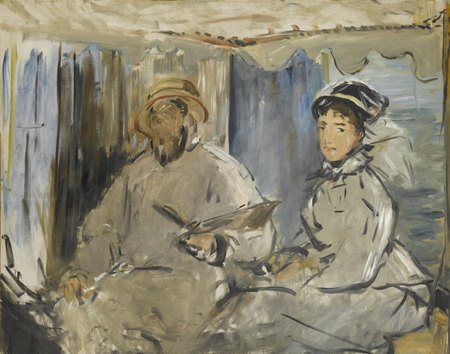 Monet peignant dans son atelier - Edouard Manet - 1874 - huile sur toile - 106,5 x135 cm - Stuttgart Staatsgalerie