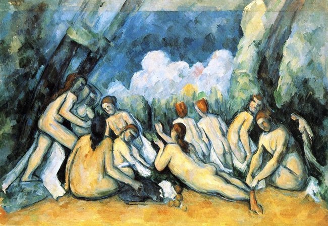 Les grandes baigneuses - Paul C&eacute;zanne