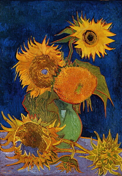 Vase aux 5 tornesols _1888_ Van Gogh