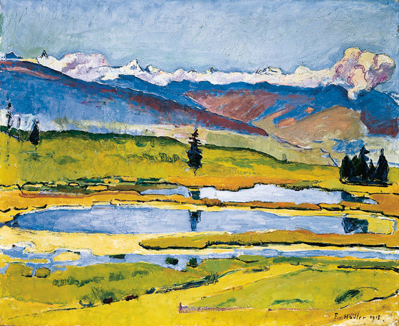 Paysage pr&egrave;s de Montana - Hodler