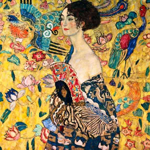Dame &agrave; l'&eacute;ventail - Gustav Klimt