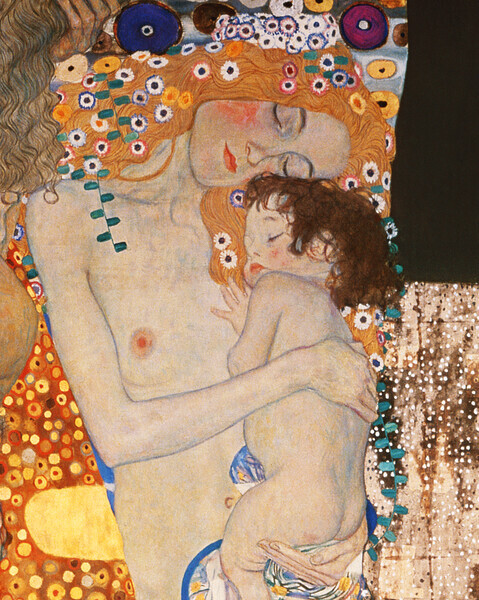 Les trois &acirc;ges de la femme (d&eacute;tail)  - Gustav Klimt