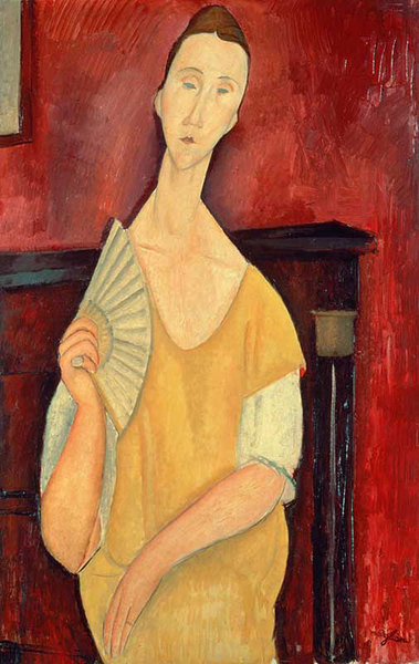 La femme &agrave; l'&eacute;ventail - Amedeo Modigliani