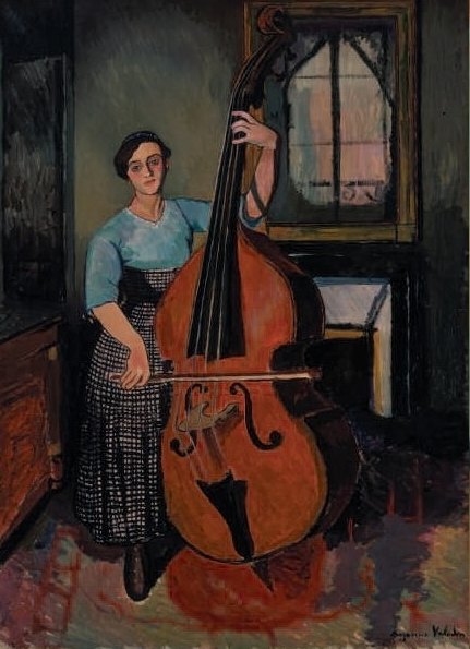 Femme &agrave; la contrebasse  - Suzanne Valadon