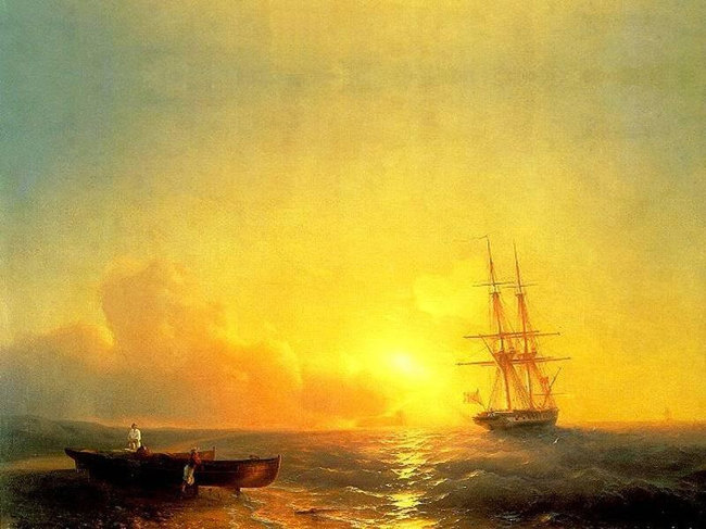 Vaisseau sur l'oc&eacute;an - A&iuml;vazovsky