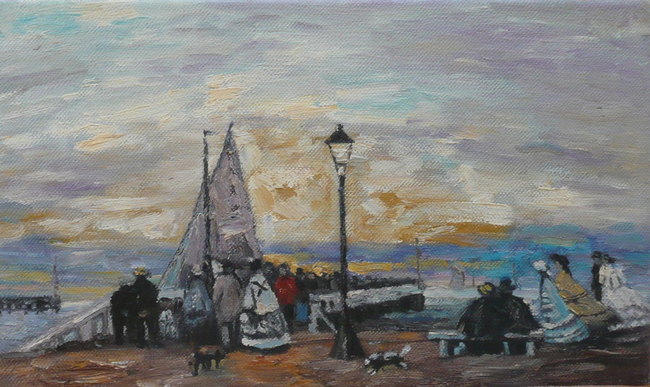 La jet&eacute;e de Trouville - E.Boudin