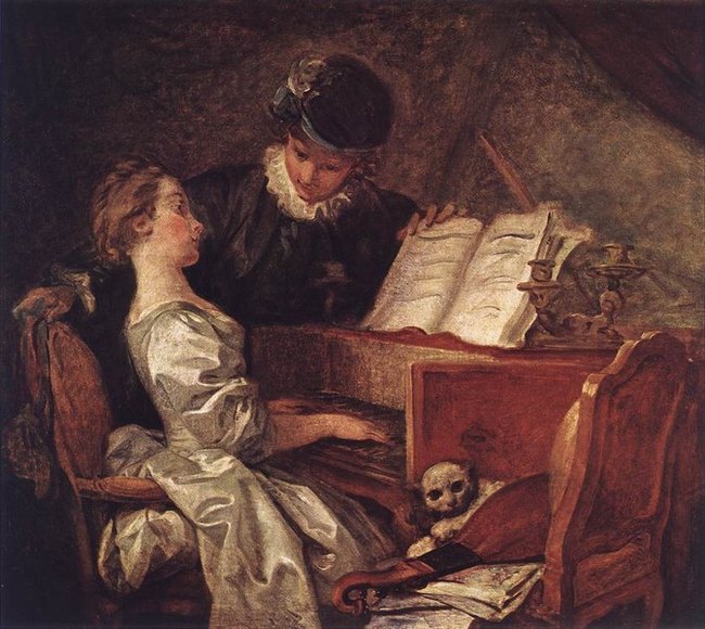 la le&ccedil;on de Musique - Jean Honor&eacute; Fragonard