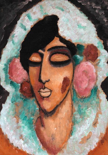 Espagnole aux yeux ferm&eacute;s - Alexi Jawlensky