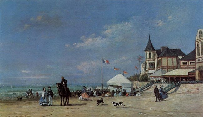 Plage de Trouville - Eug&egrave;ne Boudin