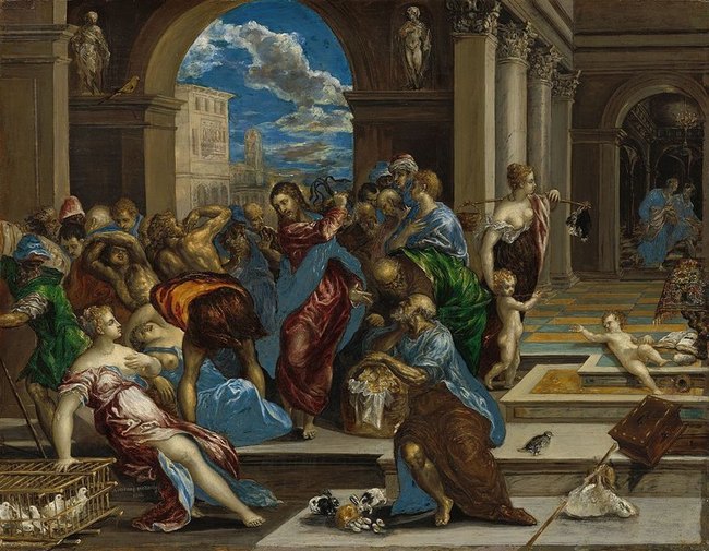 Le Christ chassant les marchands du temple - Le Gr&eacute;co